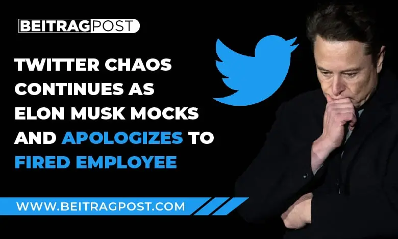 Twitter-Chaos-Continues-As-Elon-Musk-Mocks-And-Apologizes-To-Fired-Employee-beitragpost