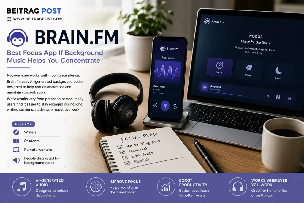 Brain.fm best focus apps