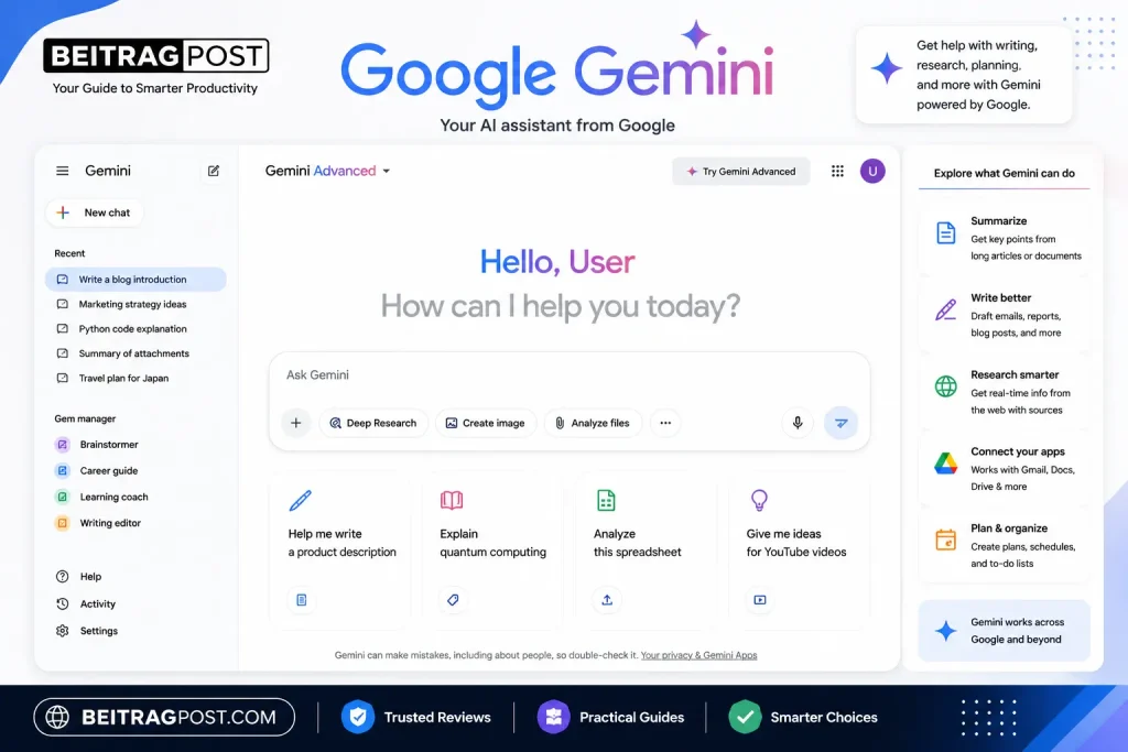 Google Gemini AI assistant
