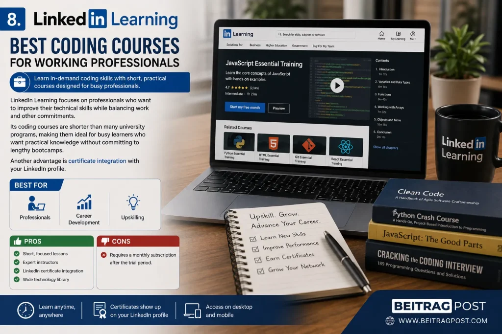 LinkedIn Learning best coding courses online