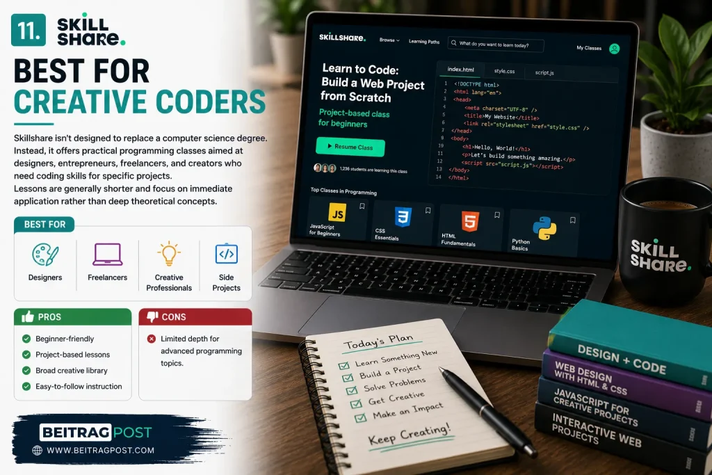Skillshare best coding courses online