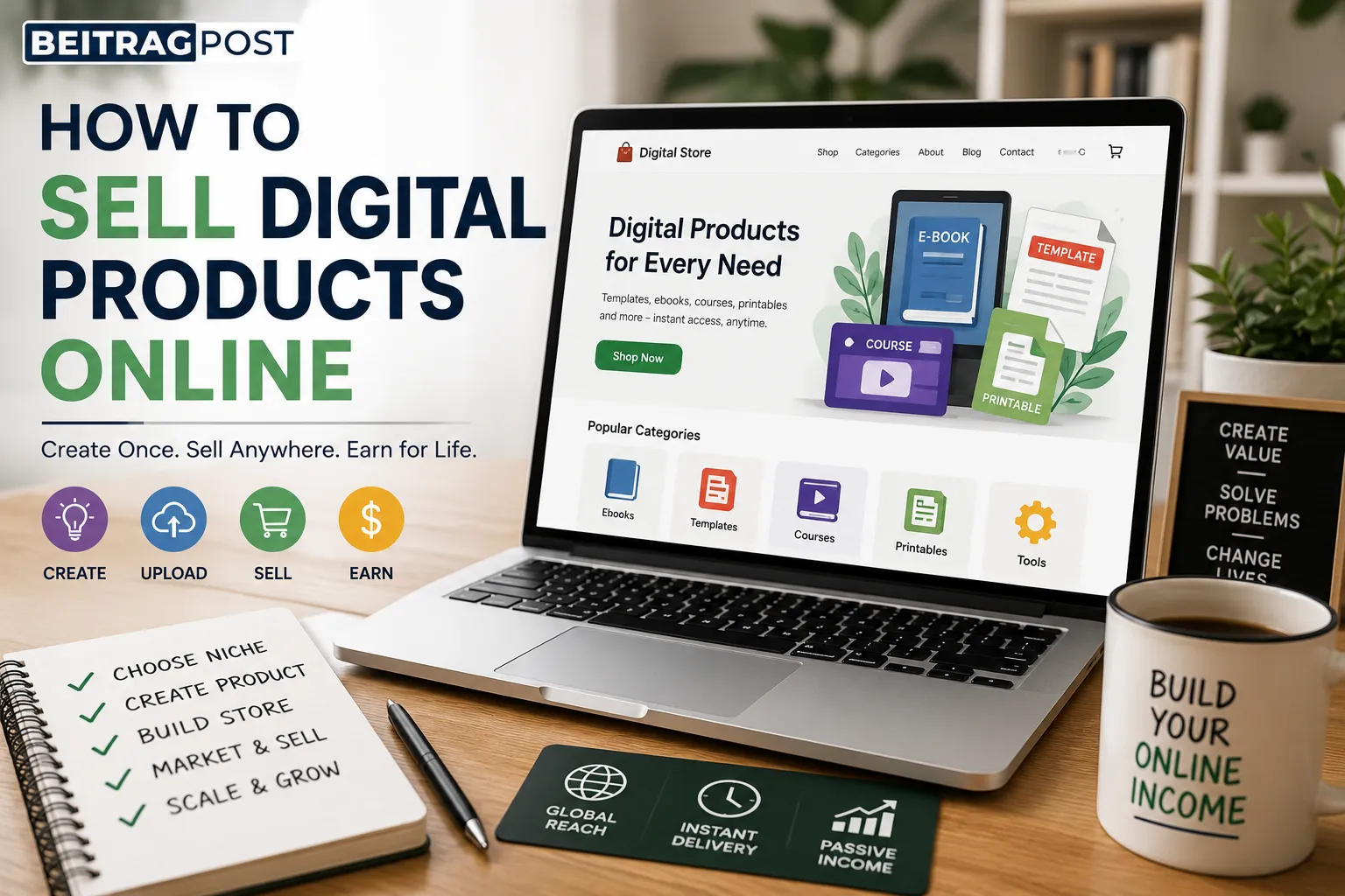 how to sell digital products online